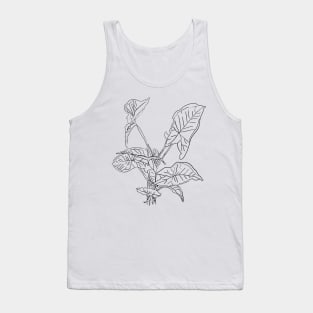 Arrowhead inddor house plant lineart Tank Top